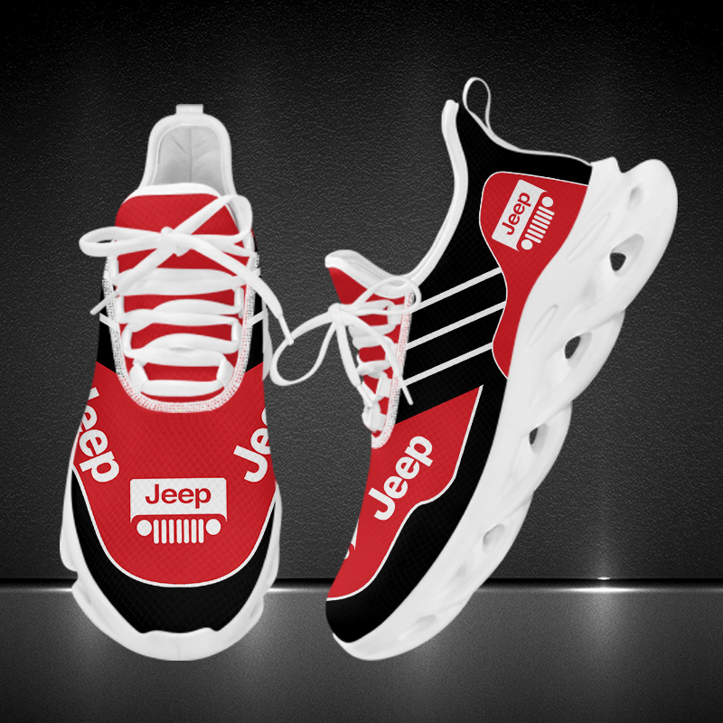Jeep Red and Black Sneakers Shoes - Famjoys Jeep Red and Black Sneakers Shoes - Famjoys