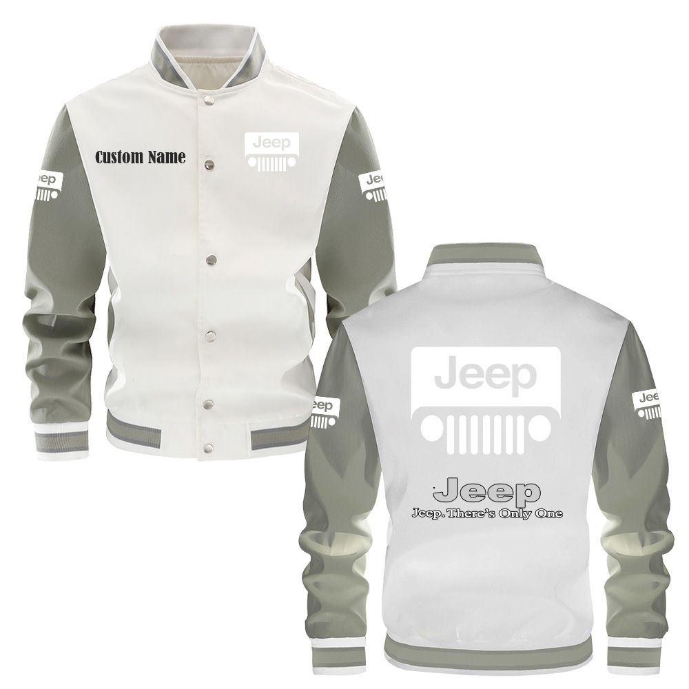 Jeep Varsity Jacket, Baseball jacket, Letterman Jacket Customize Name, Multicolor - Famjoys Jeep Varsity Jacket, Baseball jacket, Letterman Jacket Customize Name, Multicolor - Famjoys