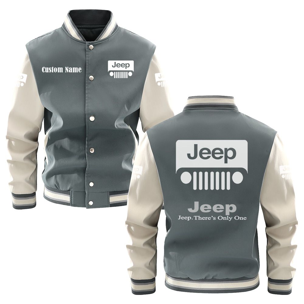 Jeep Varsity Jacket, Baseball jacket, Letterman Jacket Customize Name, Multicolor - Famjoys Jeep Varsity Jacket, Baseball jacket, Letterman Jacket Customize Name, Multicolor - Famjoys