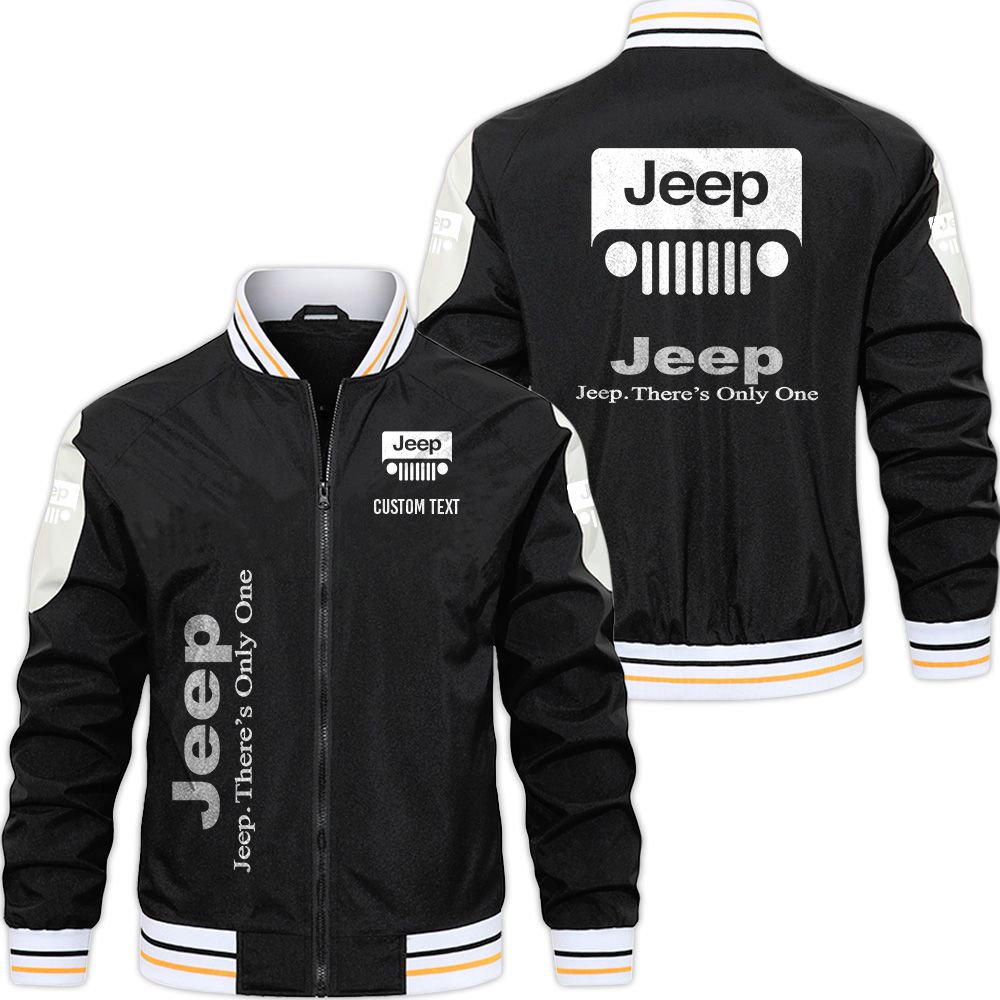 Jeep Varsity Jacket, Zipper Jackets Customize Name - Famjoys Jeep Varsity Jacket, Zipper Jackets Customize Name - Famjoys