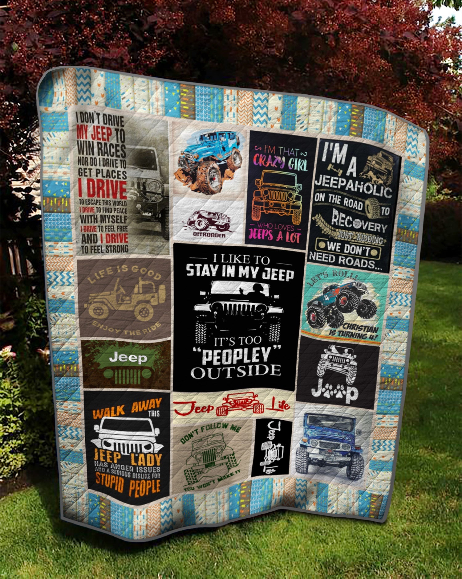 Jeep Wg2307133Cl Quilt Blanket - Famjoys Jeep Wg2307133Cl Quilt Blanket - Famjoys