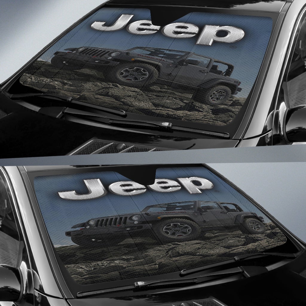 Jeep Windshield Sun Shade V3 - Famjoys Jeep Windshield Sun Shade V3 - Famjoys