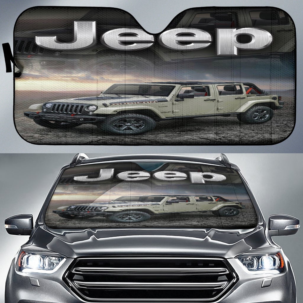 Jeep Windshield Sun Shade V4 - Famjoys Jeep Windshield Sun Shade V4 - Famjoys