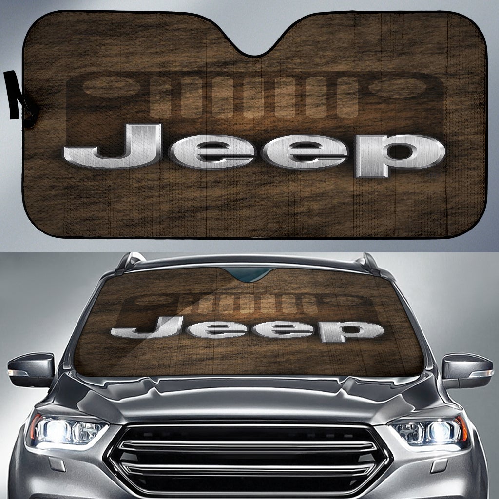 Jeep Windshield Sun Shade V7 - Famjoys Jeep Windshield Sun Shade V7 - Famjoys