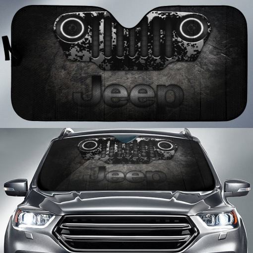 Jeep Windshield Sun Shade V8 - Famjoys Jeep Windshield Sun Shade V8 - Famjoys