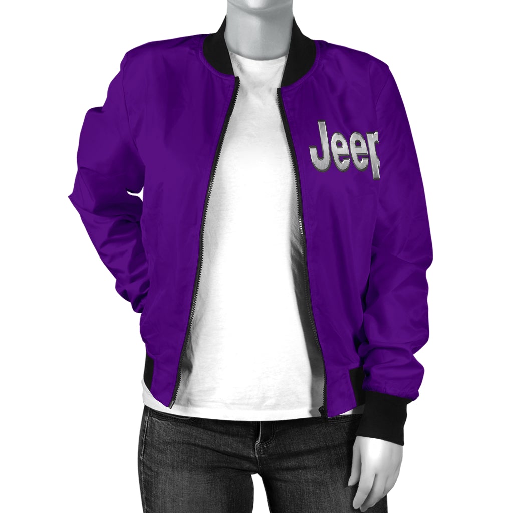 Jeep Women's Bomber Jacket Purple - Famjoys Jeep Women's Bomber Jacket Purple - Famjoys