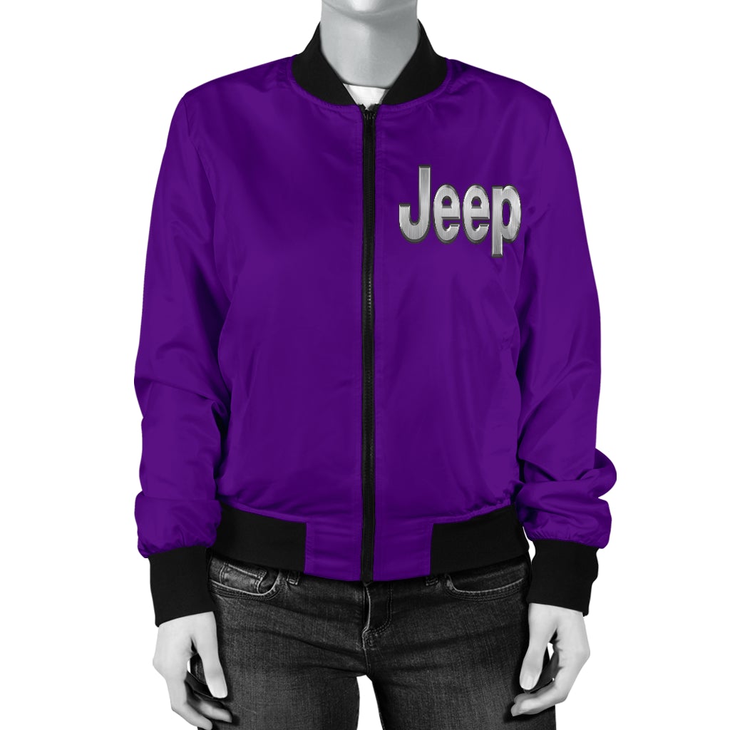 Jeep Women's Bomber Jacket Purple - Famjoys Jeep Women's Bomber Jacket Purple - Famjoys
