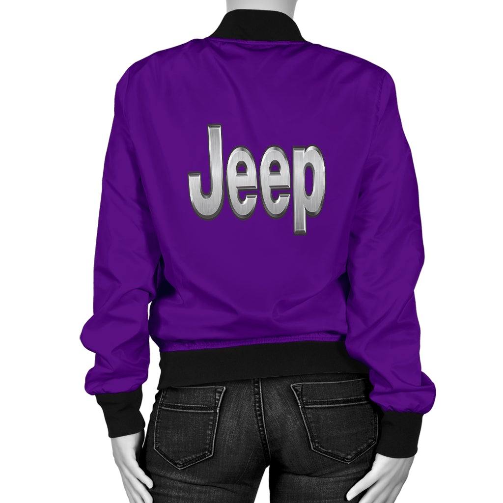 Jeep Women's Bomber Jacket Purple - Famjoys Jeep Women's Bomber Jacket Purple - Famjoys