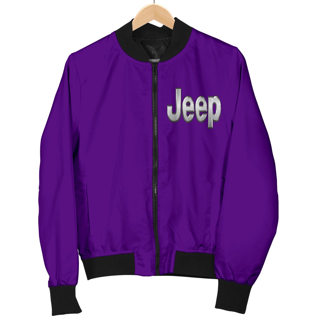 Jeep Women's Bomber Jacket Purple - Famjoys Jeep Women's Bomber Jacket Purple - Famjoys
