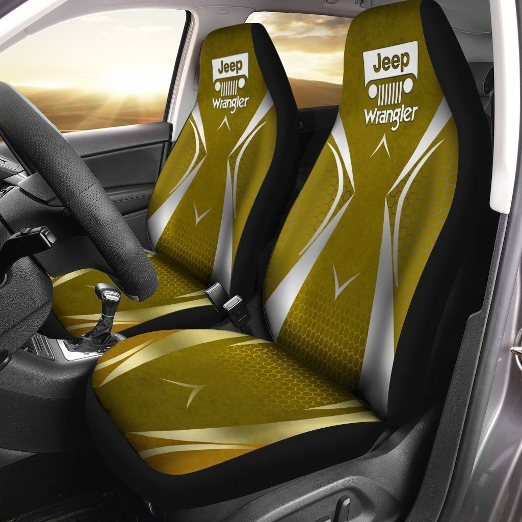 Jeep Wrangler  Car Seat Cover (Set of 2) Ver 1 (Yellow)