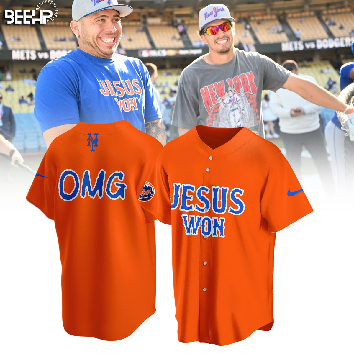 JESUS WON x New York Mets Shirt - Famjoys JESUS WON x New York Mets Shirt - Famjoys