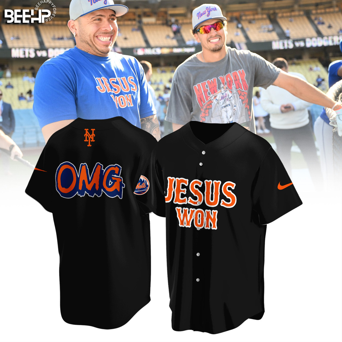 JESUS WON x New York Mets Shirt - Famjoys JESUS WON x New York Mets Shirt - Famjoys