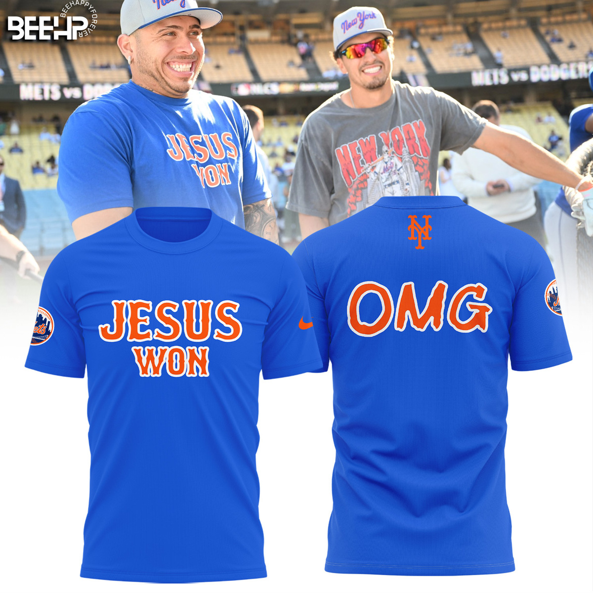 JESUS WON x New York Mets Shirt - Famjoys JESUS WON x New York Mets Shirt - Famjoys