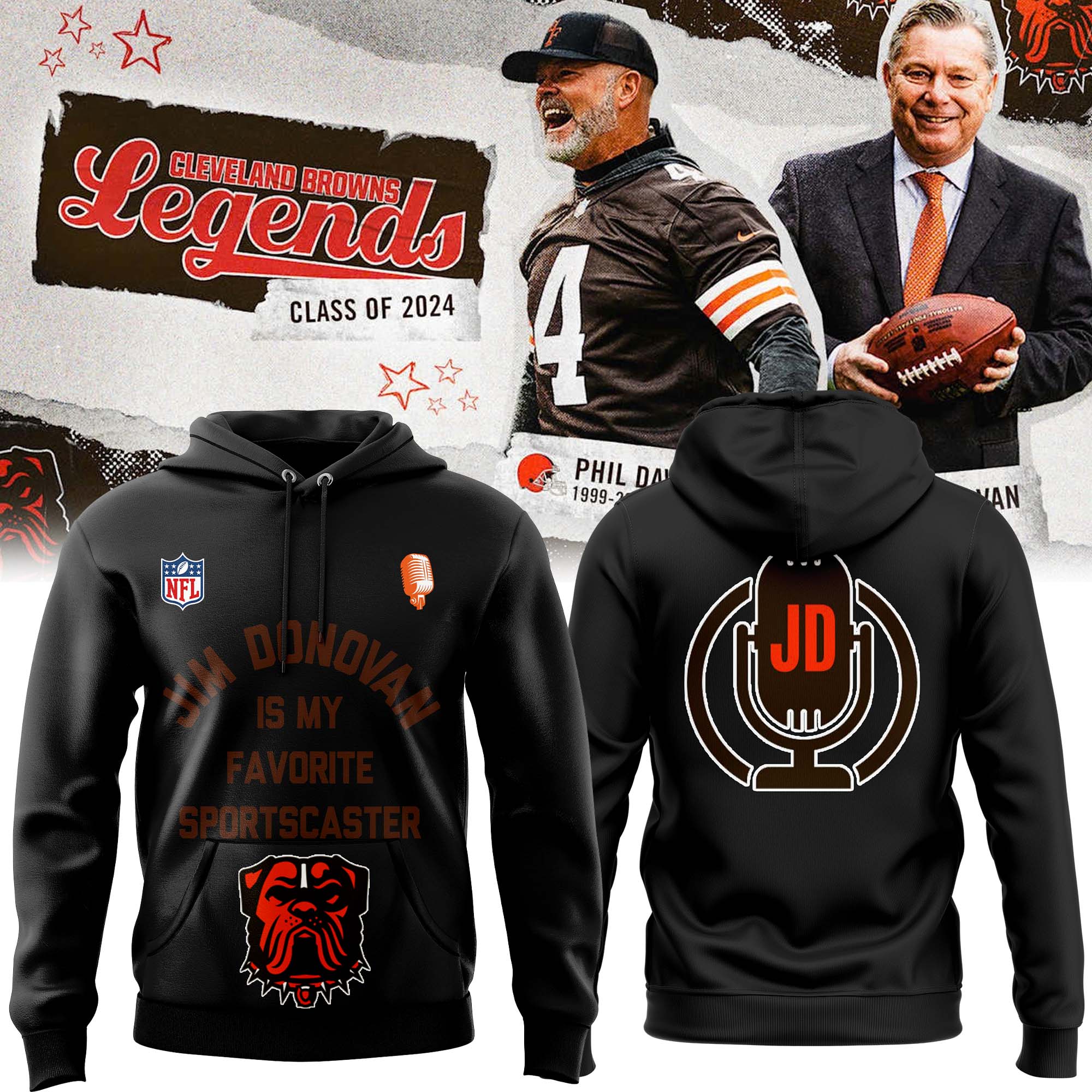 Jim Donovan Cleveland Browns Special Pullover Hoodie - Famjoys Jim Donovan Cleveland Browns Special Pullover Hoodie - Famjoys