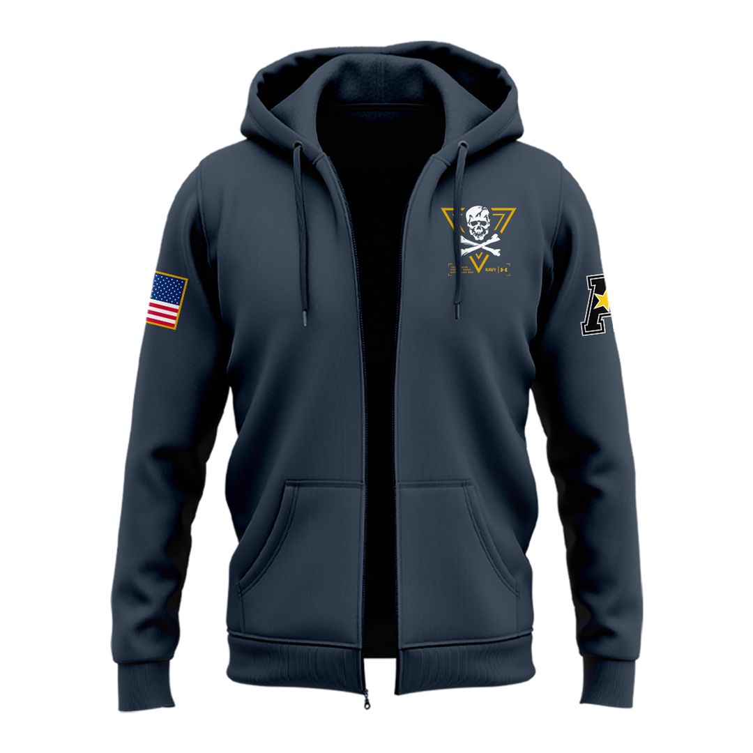 Jolly Rogers Navy Midshipmen Zip Hoodie - Famjoys Jolly Rogers Navy Midshipmen Zip Hoodie - Famjoys