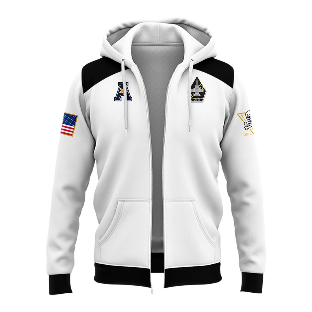Jolly Rogers Navy Midshipmen Zip Hoodie - Famjoys Jolly Rogers Navy Midshipmen Zip Hoodie - Famjoys