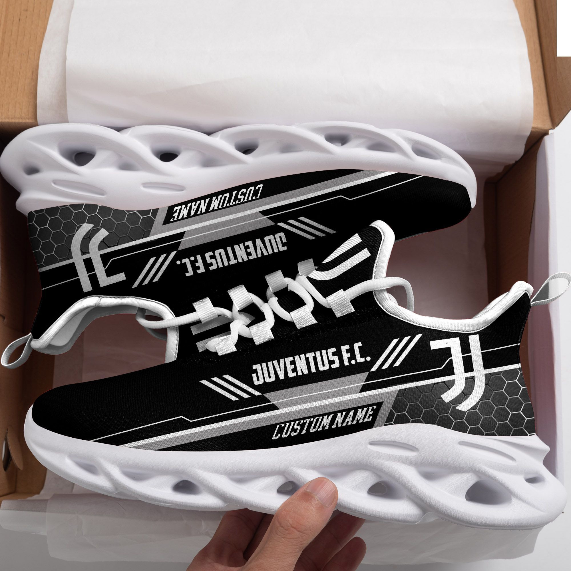 Juventus F.C Custom Personalized Max Soul Sneakers Shoes - Famjoys Juventus F.C Custom Personalized Max Soul Sneakers Shoes - Famjoys