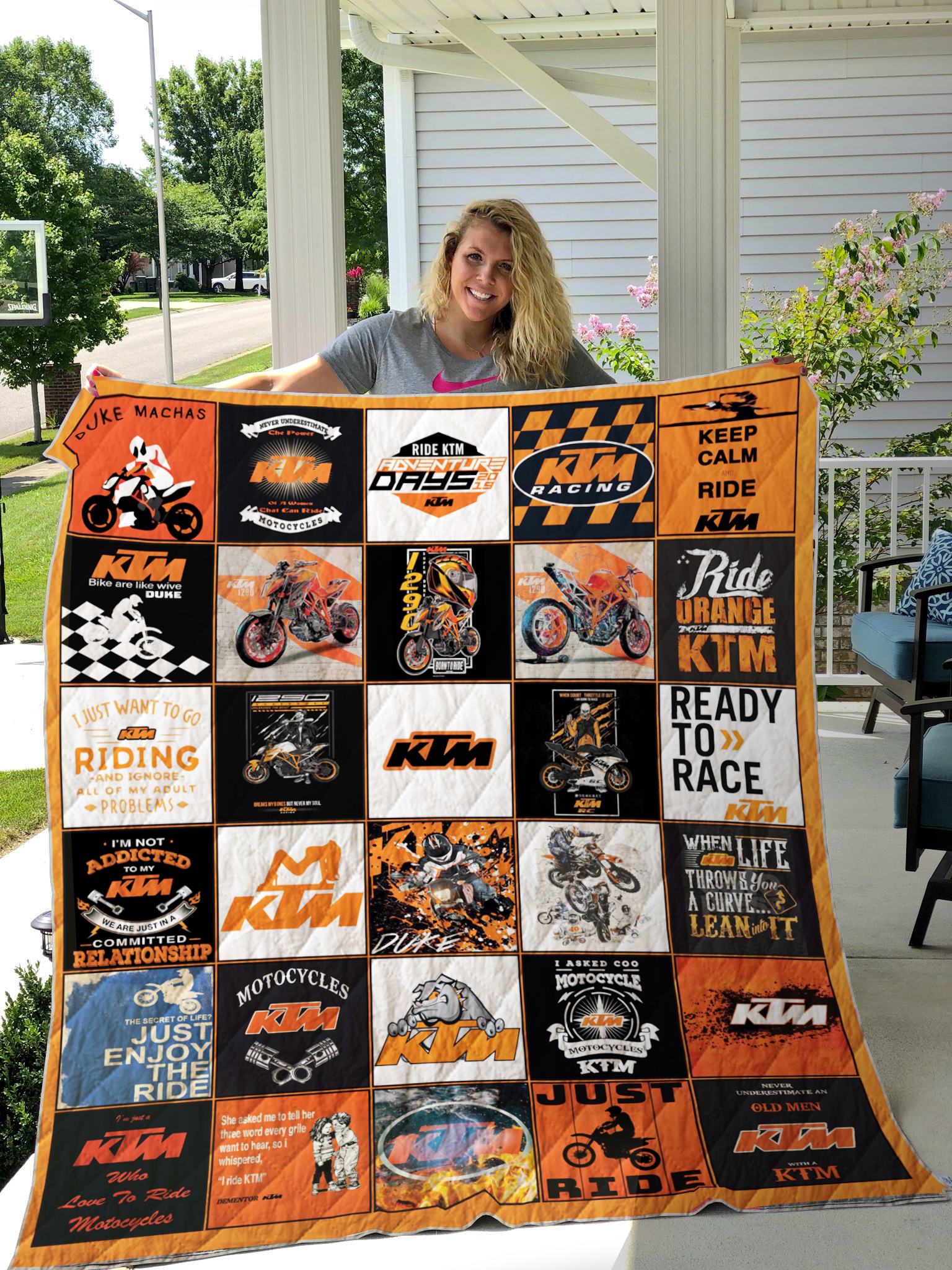 K-t-m Quilt Blanket - Famjoys K-t-m Quilt Blanket - Famjoys