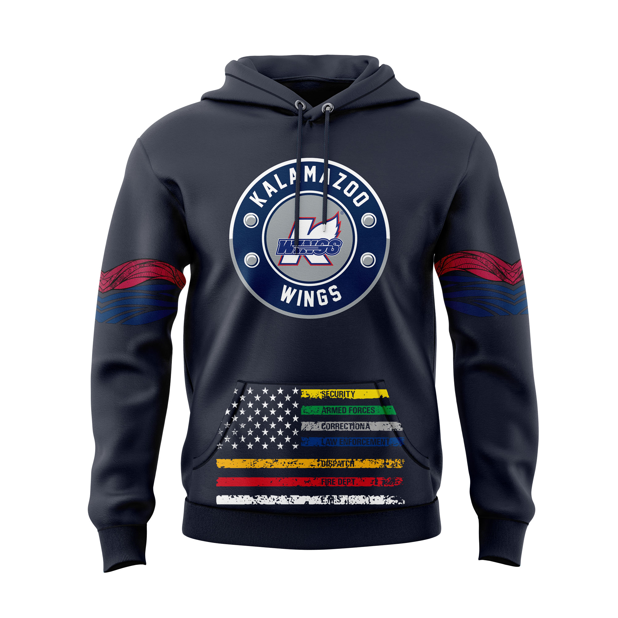 Kalamazoo Wings Firefighters Hoodie Set+NT25122422ID10DS10 - Famjoys Kalamazoo Wings Firefighters Hoodie Set+NT25122422ID10DS10 - Famjoys