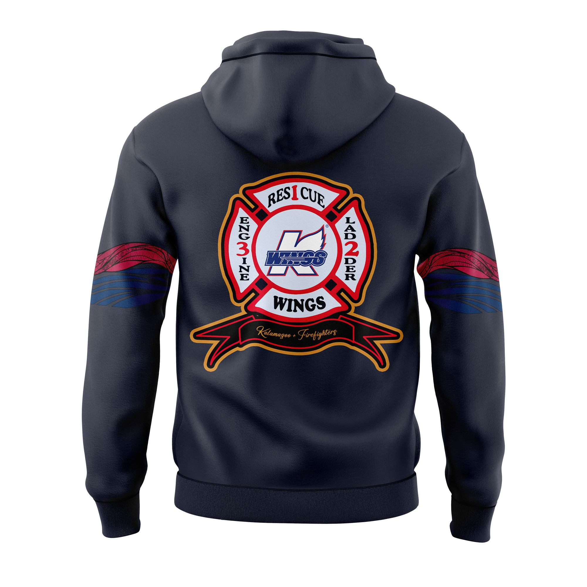 Kalamazoo Wings Firefighters Hoodie Set+NT25122422ID10DS10 - Famjoys Kalamazoo Wings Firefighters Hoodie Set+NT25122422ID10DS10 - Famjoys