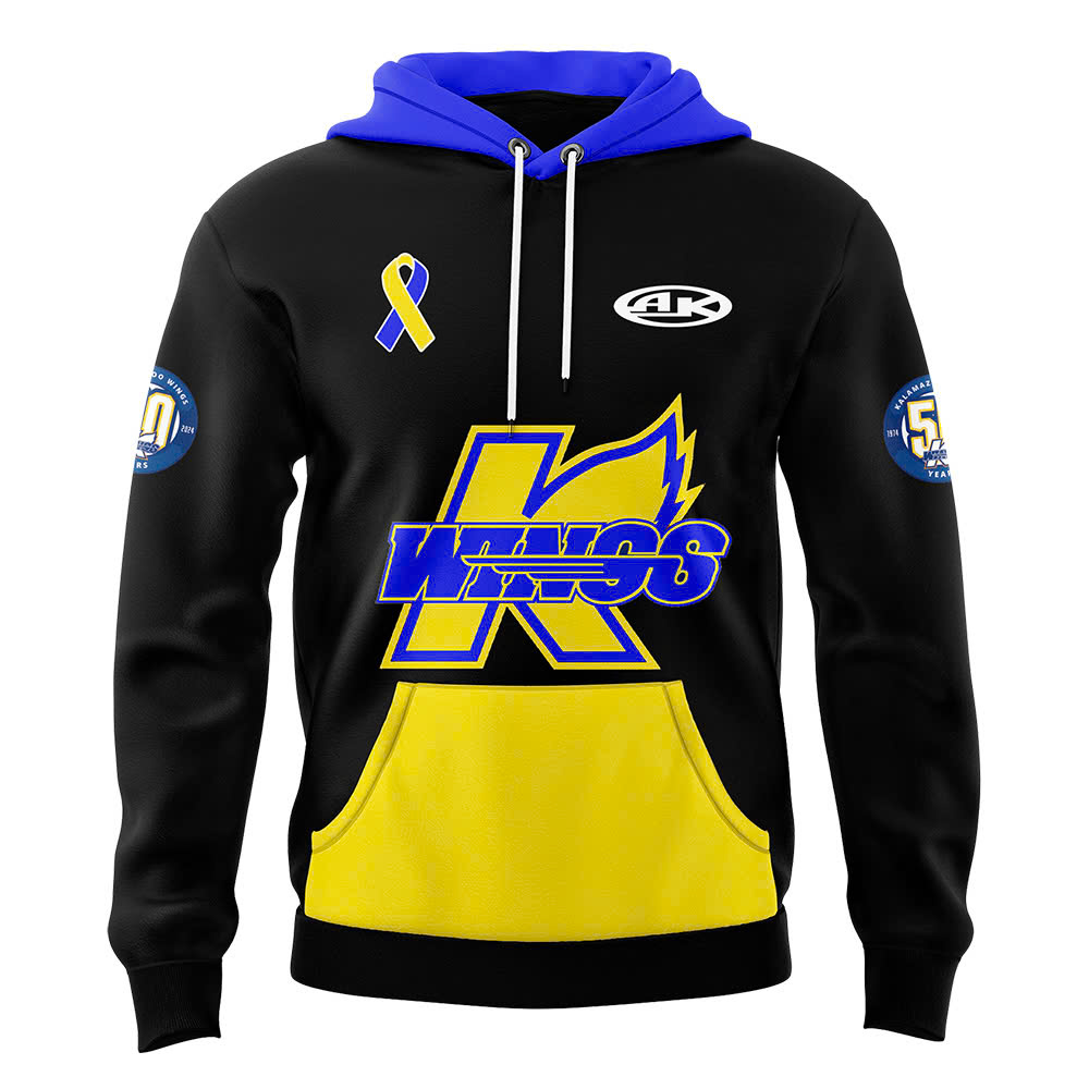 Kalamazoo Wings x Down Syndrome Pullover Hoodie - Famjoys Kalamazoo Wings x Down Syndrome Pullover Hoodie - Famjoys
