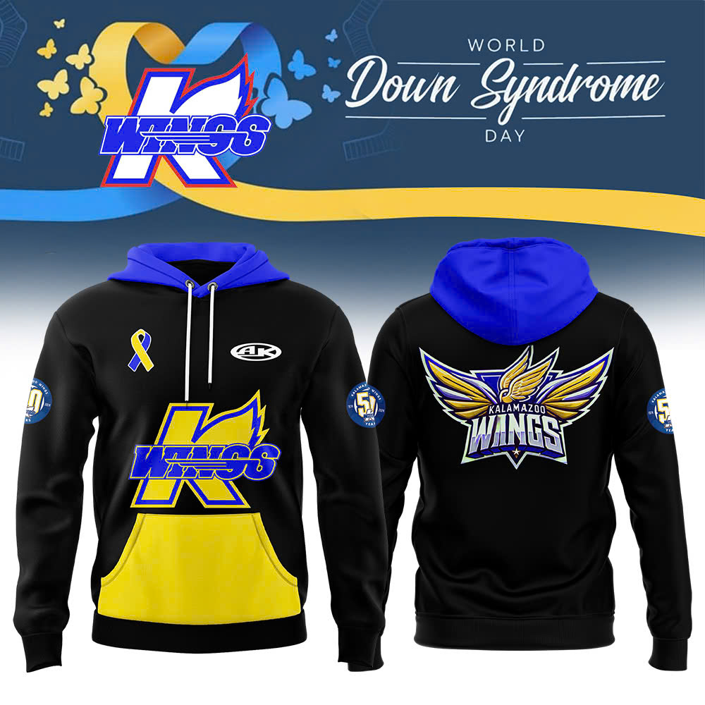 Kalamazoo Wings x Down Syndrome Pullover Hoodie - Famjoys Kalamazoo Wings x Down Syndrome Pullover Hoodie - Famjoys