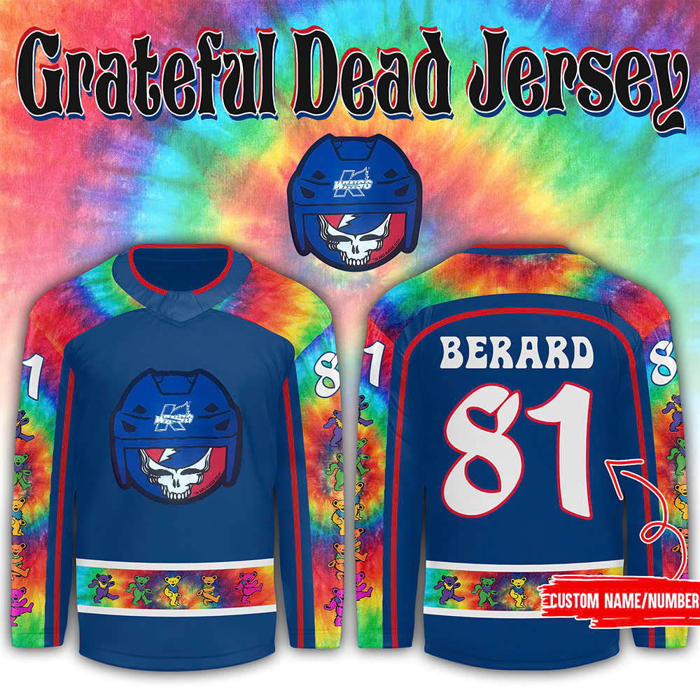 Kalamazoo Wings x Grateful Dead jerseys Jersey - Famjoys Kalamazoo Wings x Grateful Dead jerseys Jersey - Famjoys