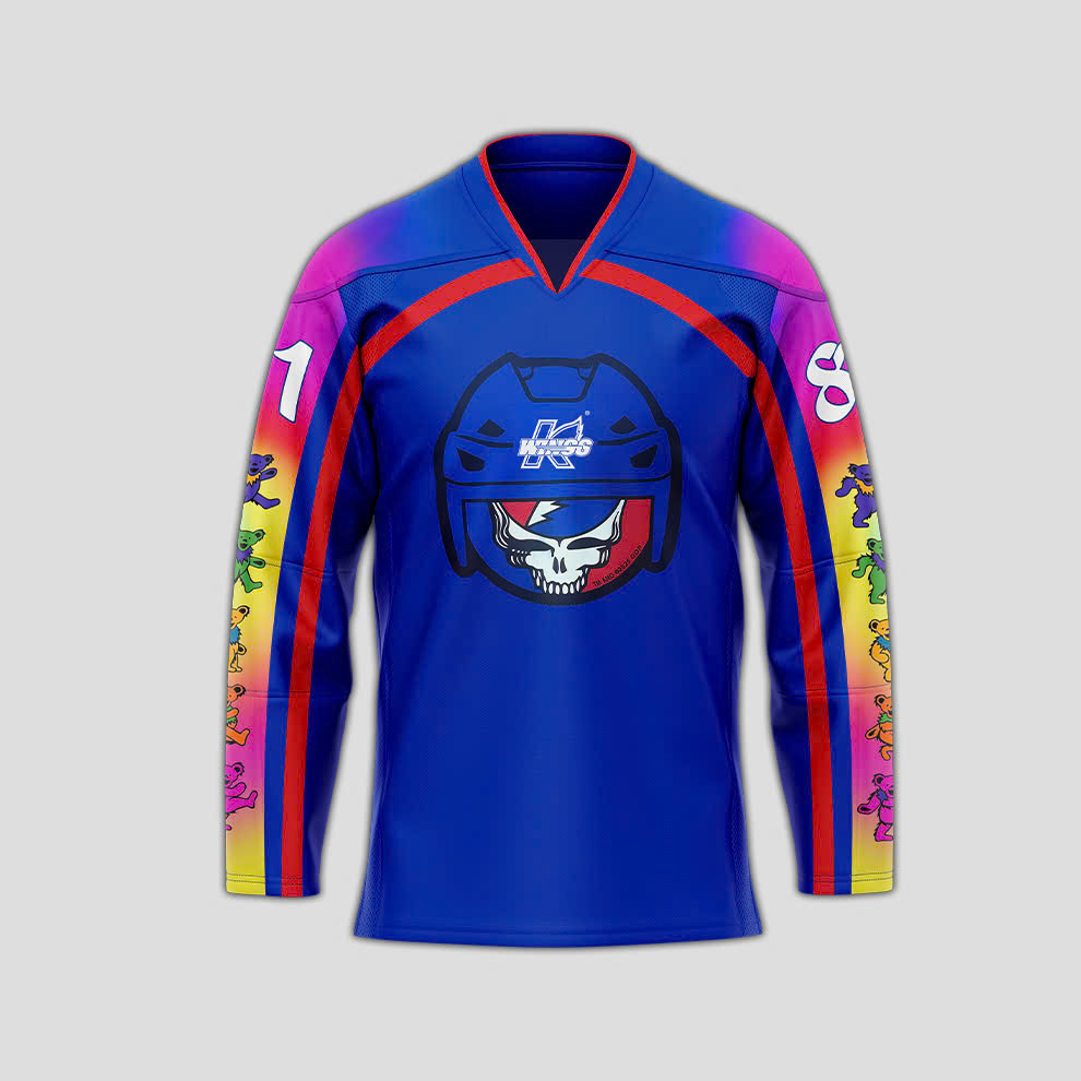 Kalamazoo Wings x Grateful Dead jerseys Jersey - Famjoys Kalamazoo Wings x Grateful Dead jerseys Jersey - Famjoys