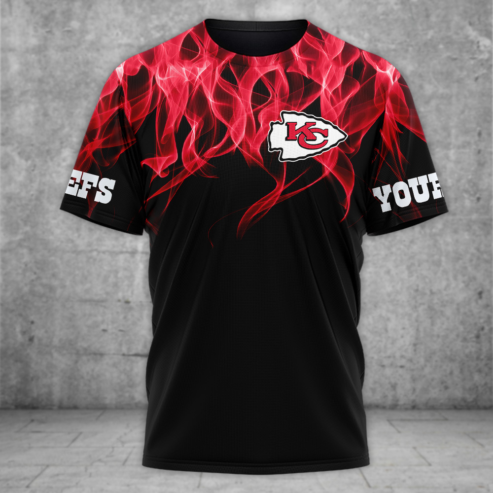Kansas City Chiefs 3D Flame Pattern Print Apparels SP09082316DS02 - Famjoys Kansas City Chiefs 3D Flame Pattern Print Apparels SP09082316DS02 - Famjoys