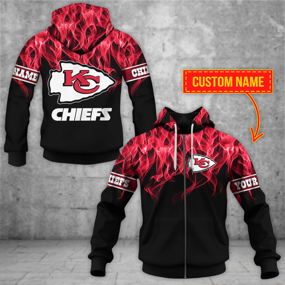 Kansas City Chiefs 3D Flame Pattern Print Apparels SP09082316DS02 - Famjoys Kansas City Chiefs 3D Flame Pattern Print Apparels SP09082316DS02 - Famjoys