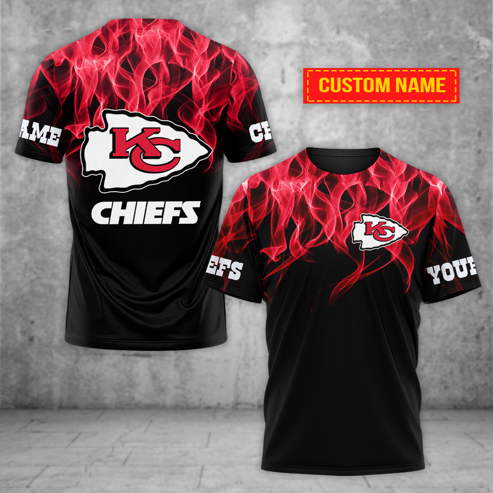 Kansas City Chiefs 3D Flame Pattern Print Apparels SP09082316DS02 - Famjoys Kansas City Chiefs 3D Flame Pattern Print Apparels SP09082316DS02 - Famjoys