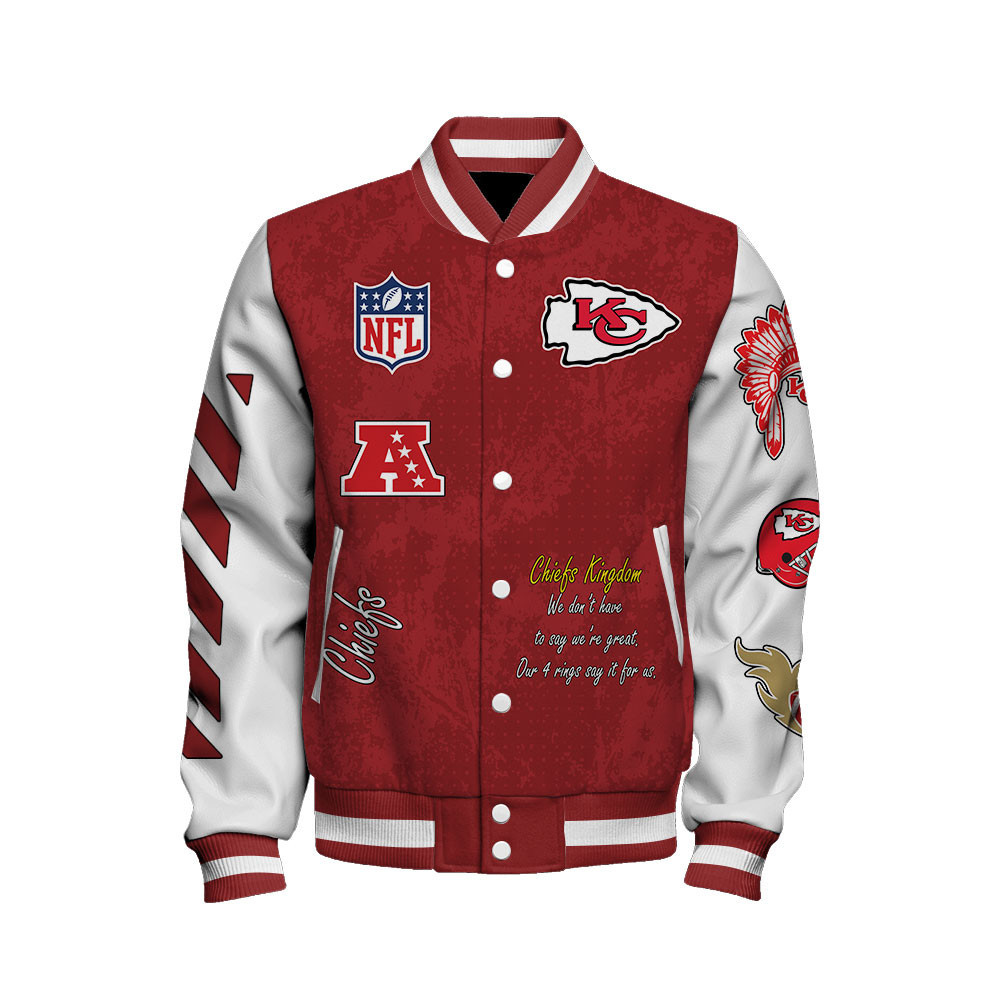 Kansas City Chiefs 4X Super Bowl LIX Champions Winning Spirit Varsity Jacket - Famjoys Kansas City Chiefs 4X Super Bowl LIX Champions Winning Spirit Varsity Jacket - Famjoys