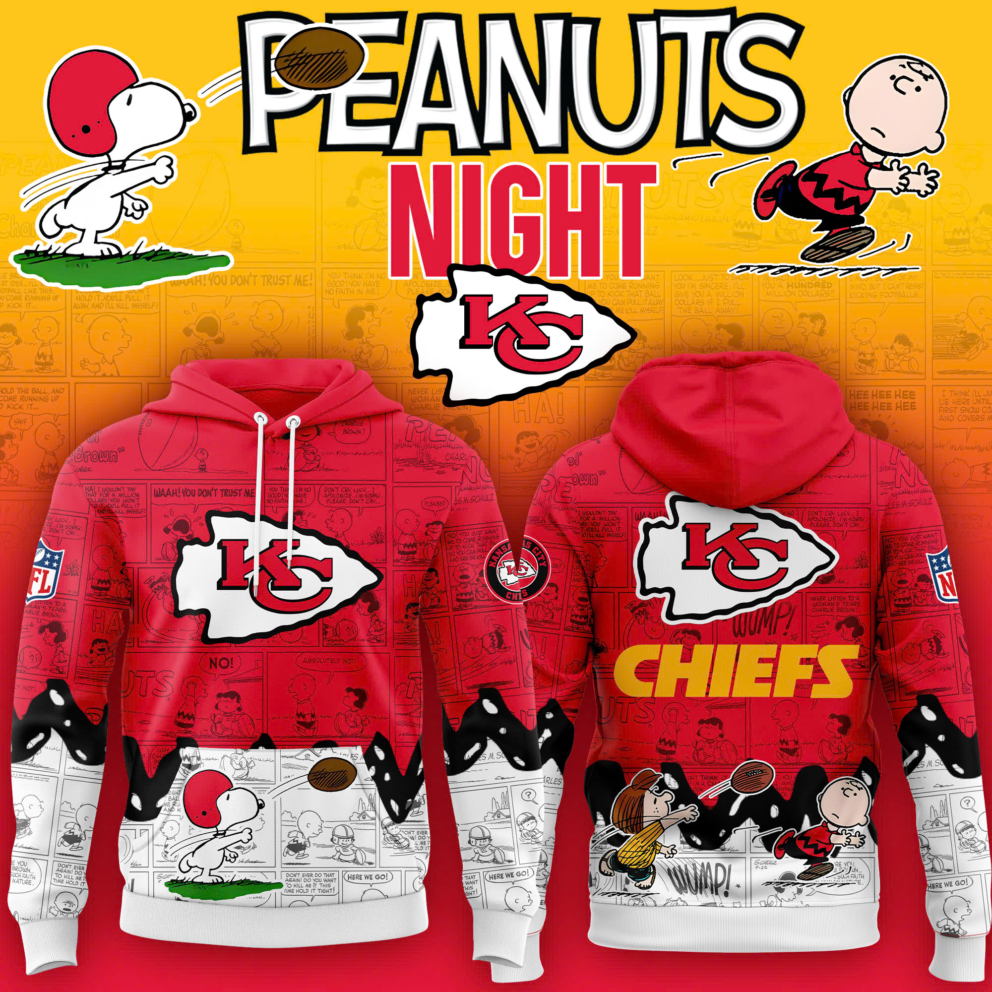 Kansas City Chiefs 75th Anniversary of Hoodie - Famjoys Kansas City Chiefs 75th Anniversary of Hoodie - Famjoys