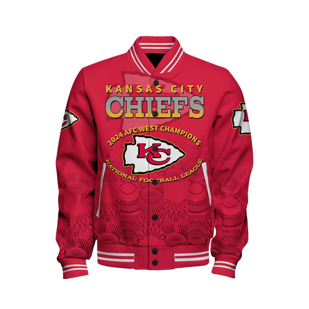 Kansas City Chiefs AFC West Champions A Legend Is Being Written Varsity Jacket - Famjoys Kansas City Chiefs AFC West Champions A Legend Is Being Written Varsity Jacket - Famjoys