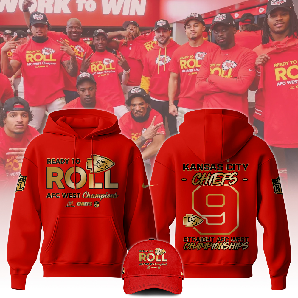 Kansas City Chiefs AFC West Champions Hoodie Gold - Famjoys Kansas City Chiefs AFC West Champions Hoodie Gold - Famjoys
