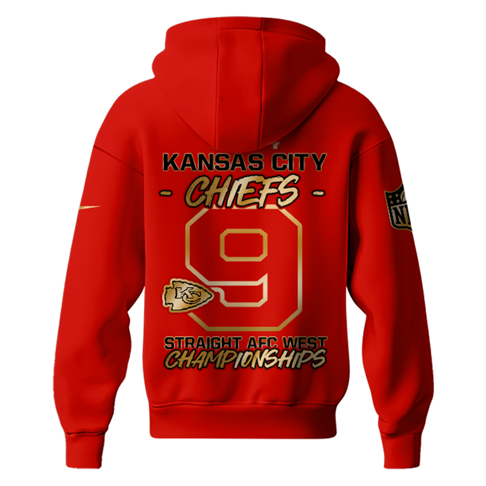 Kansas City Chiefs AFC West Champions Hoodie Gold - Famjoys Kansas City Chiefs AFC West Champions Hoodie Gold - Famjoys