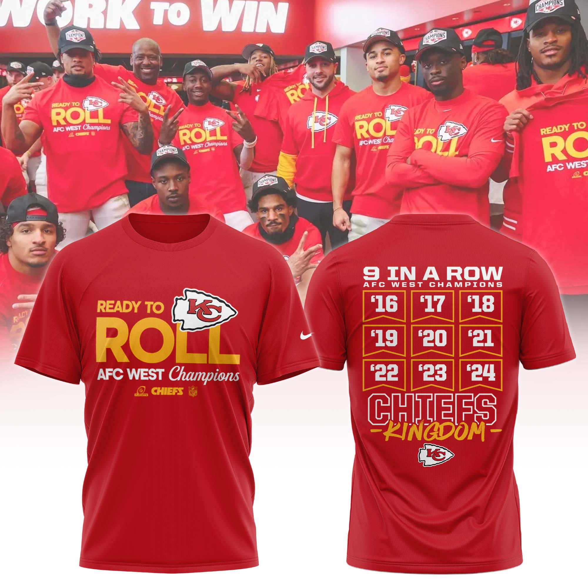 Kansas City Chiefs AFC West Champions T-Shirt