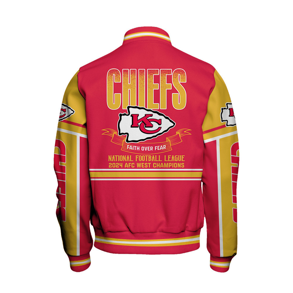Kansas City Chiefs AFC West Champions Unique Varsity Jacket - Famjoys Kansas City Chiefs AFC West Champions Unique Varsity Jacket - Famjoys