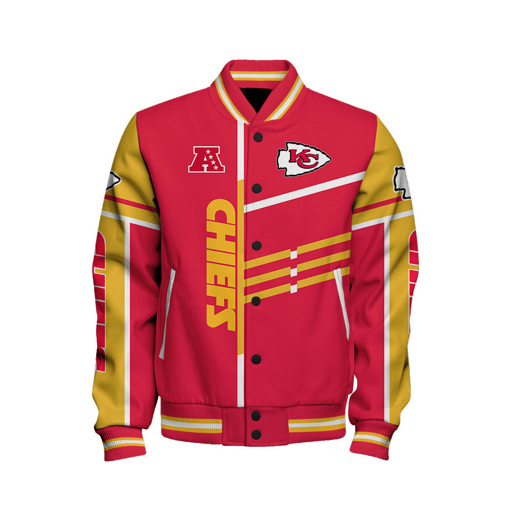 Kansas City Chiefs AFC West Champions Unique Varsity Jacket - Famjoys Kansas City Chiefs AFC West Champions Unique Varsity Jacket - Famjoys