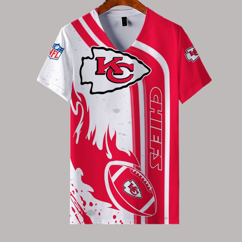 Kansas City Chiefs All Over Print Caftan3861 - Famjoys Kansas City Chiefs All Over Print Caftan3861 - Famjoys