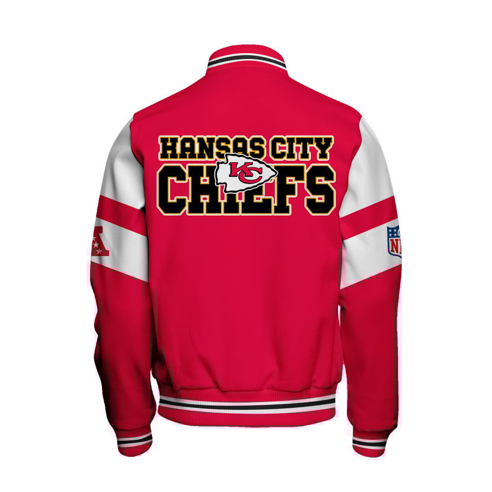 Kansas City Chiefs American Football Conference Unisex Varsity Jacket V11 - Famjoys Kansas City Chiefs American Football Conference Unisex Varsity Jacket V11 - Famjoys