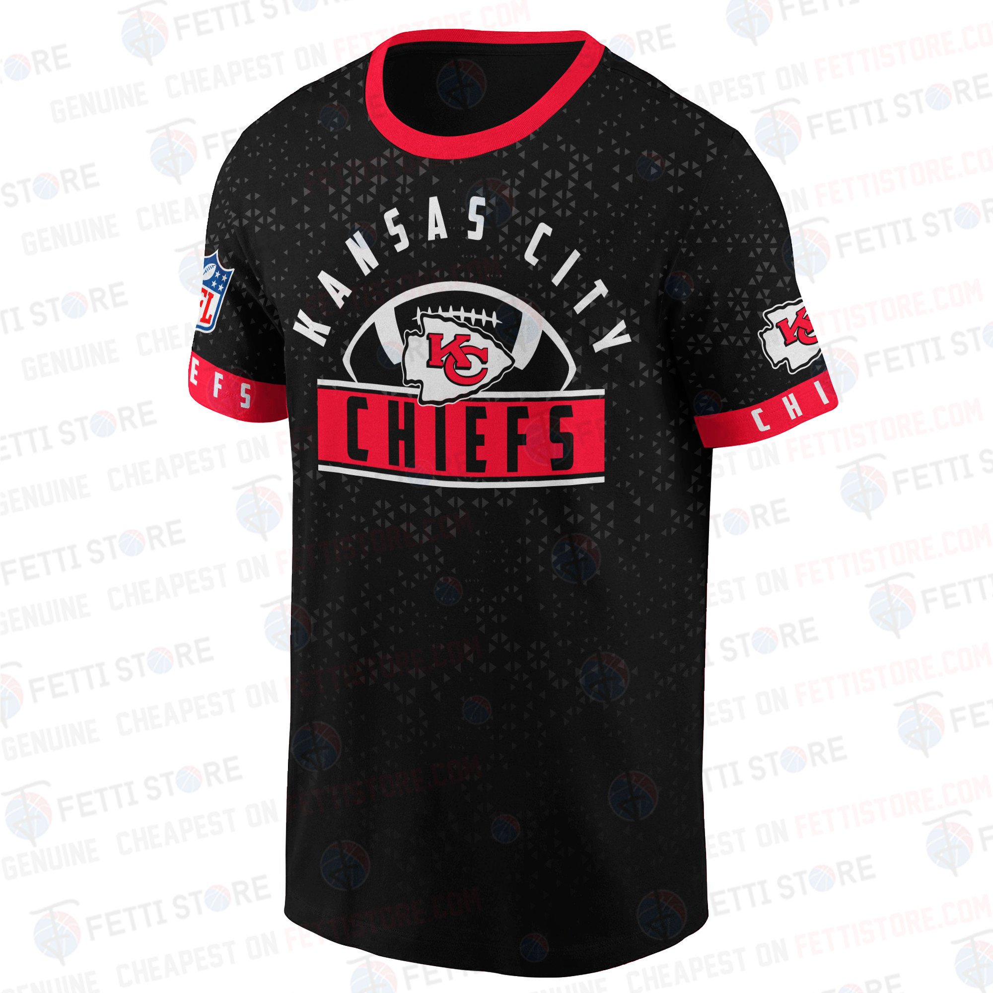 Kansas City Chiefs American Football Leauge Pattern T Shirt - Famjoys Kansas City Chiefs American Football Leauge Pattern T Shirt - Famjoys