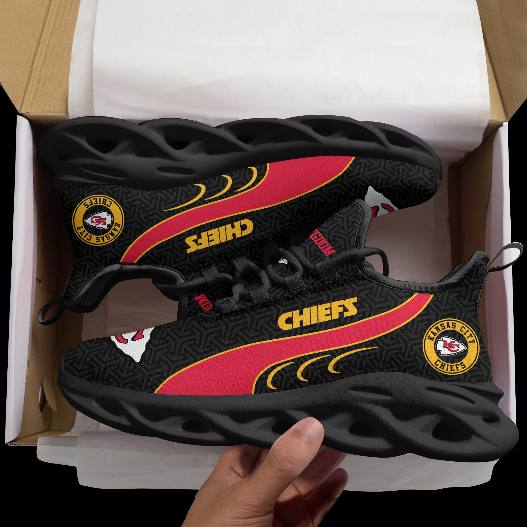 Kansas City Chiefs Clunky Shoes T-42107 - Famjoys Kansas City Chiefs Clunky Shoes T-42107 - Famjoys