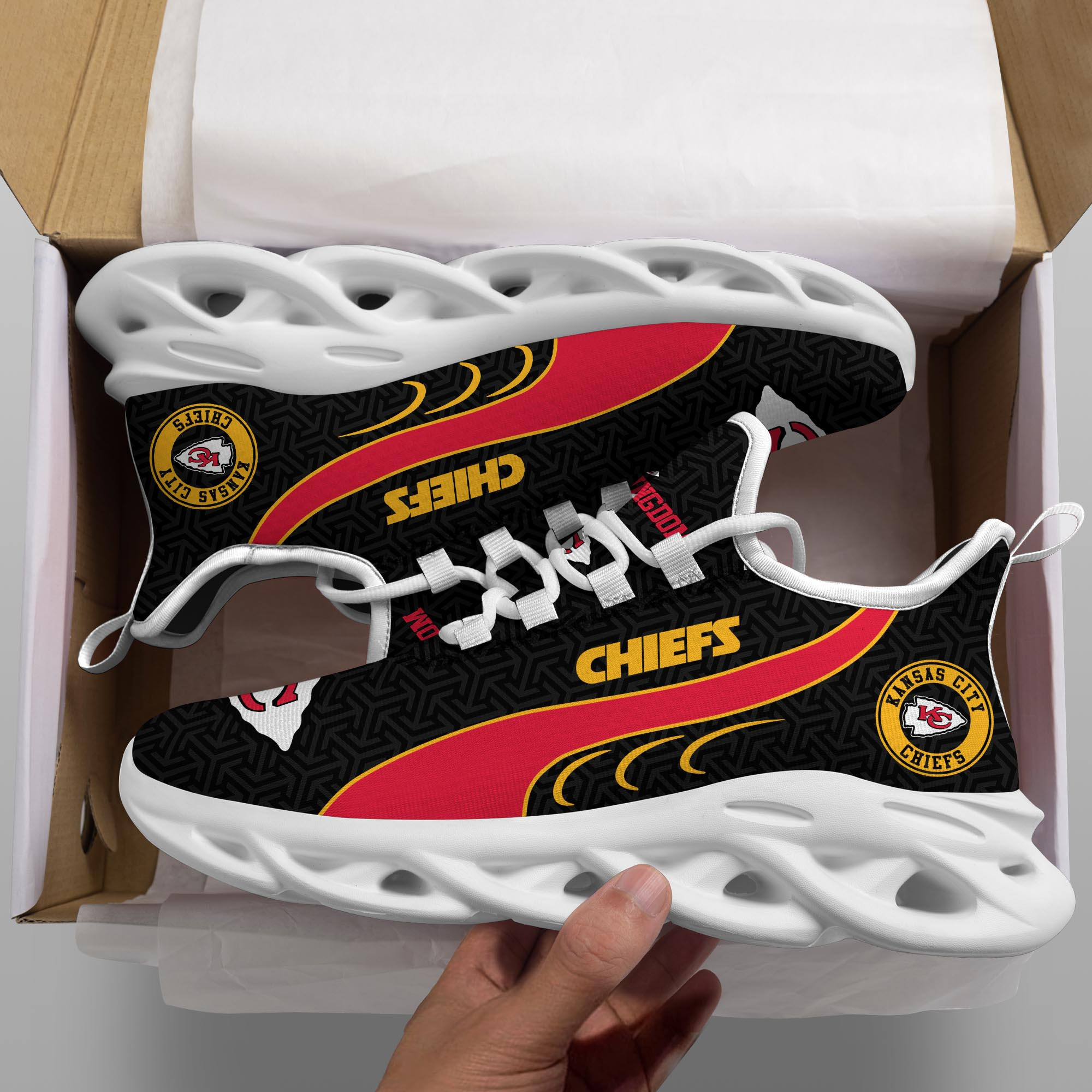 Kansas City Chiefs Clunky Shoes T-42107 - Famjoys Kansas City Chiefs Clunky Shoes T-42107 - Famjoys