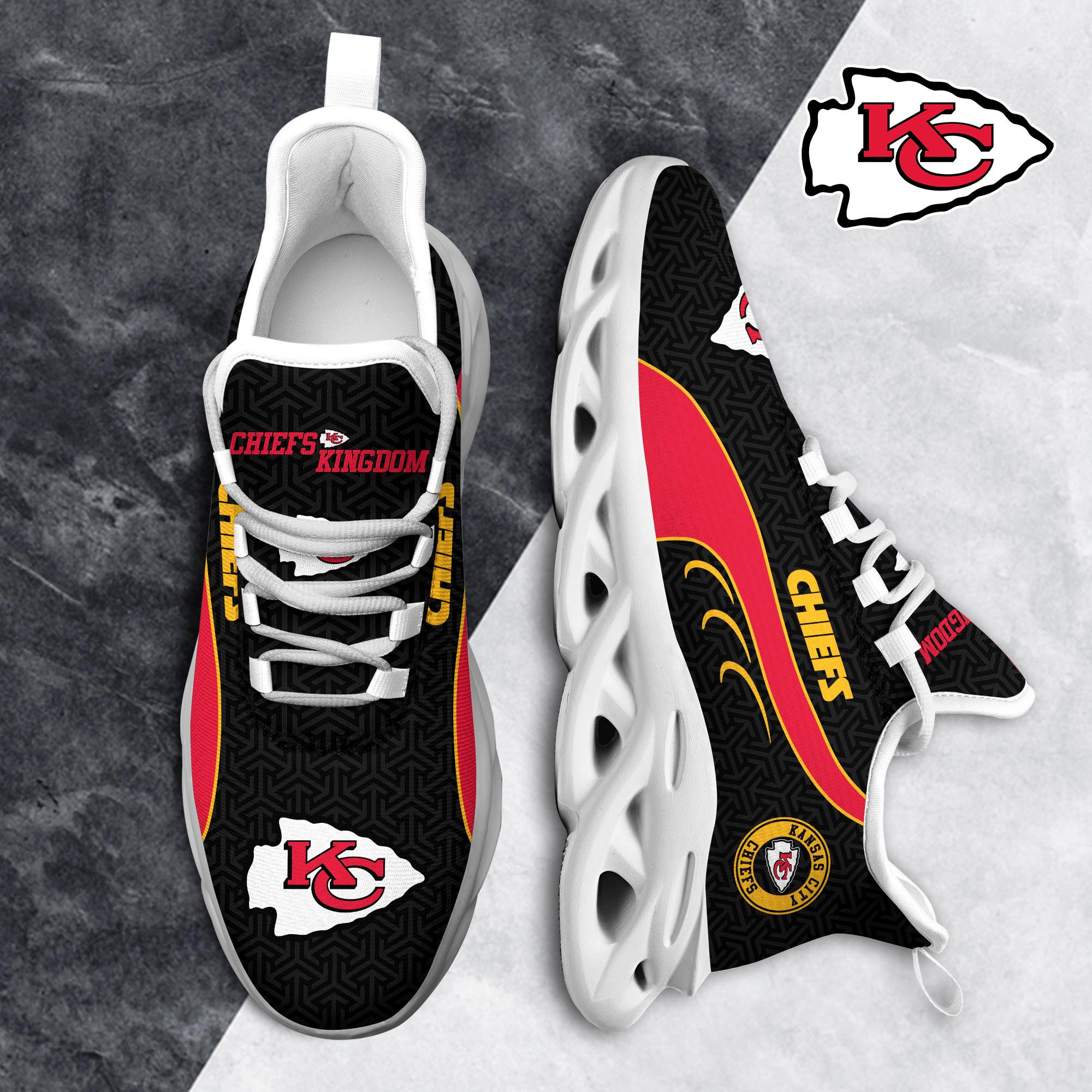 Kansas City Chiefs Clunky Shoes T-42107 - Famjoys Kansas City Chiefs Clunky Shoes T-42107 - Famjoys