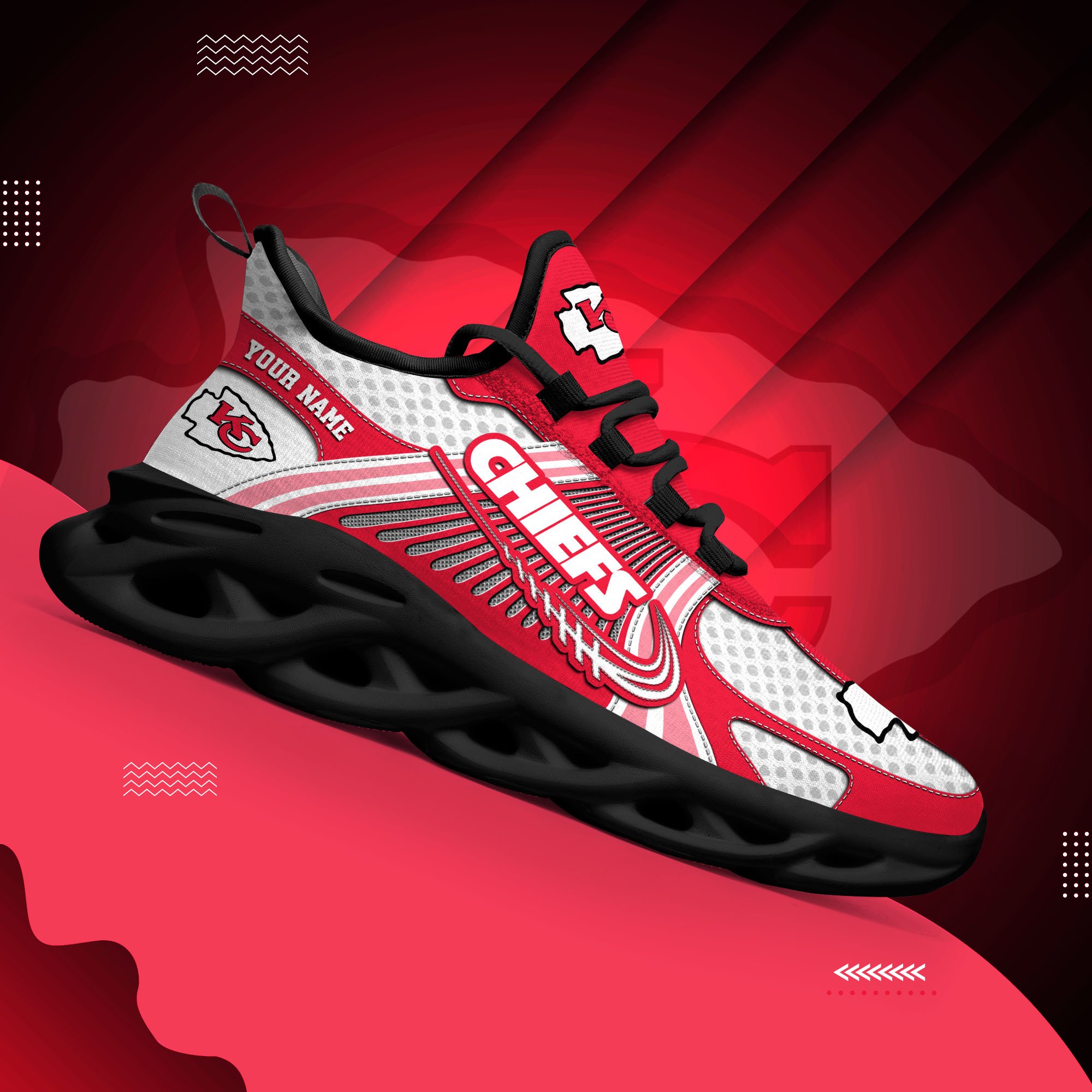 Kansas City Chiefs Clunky Sneakers Custom Your Name, Sport Sneakers For Fans, Gifts For Sport Lovers, Gift For Dad ETRG-62453 - Famjoys Kansas City Chiefs Clunky Sneakers Custom Your Name, Sport Sneakers For Fans, Gifts For Sport Lovers, Gift For Dad ETRG-62453 - Famjoys