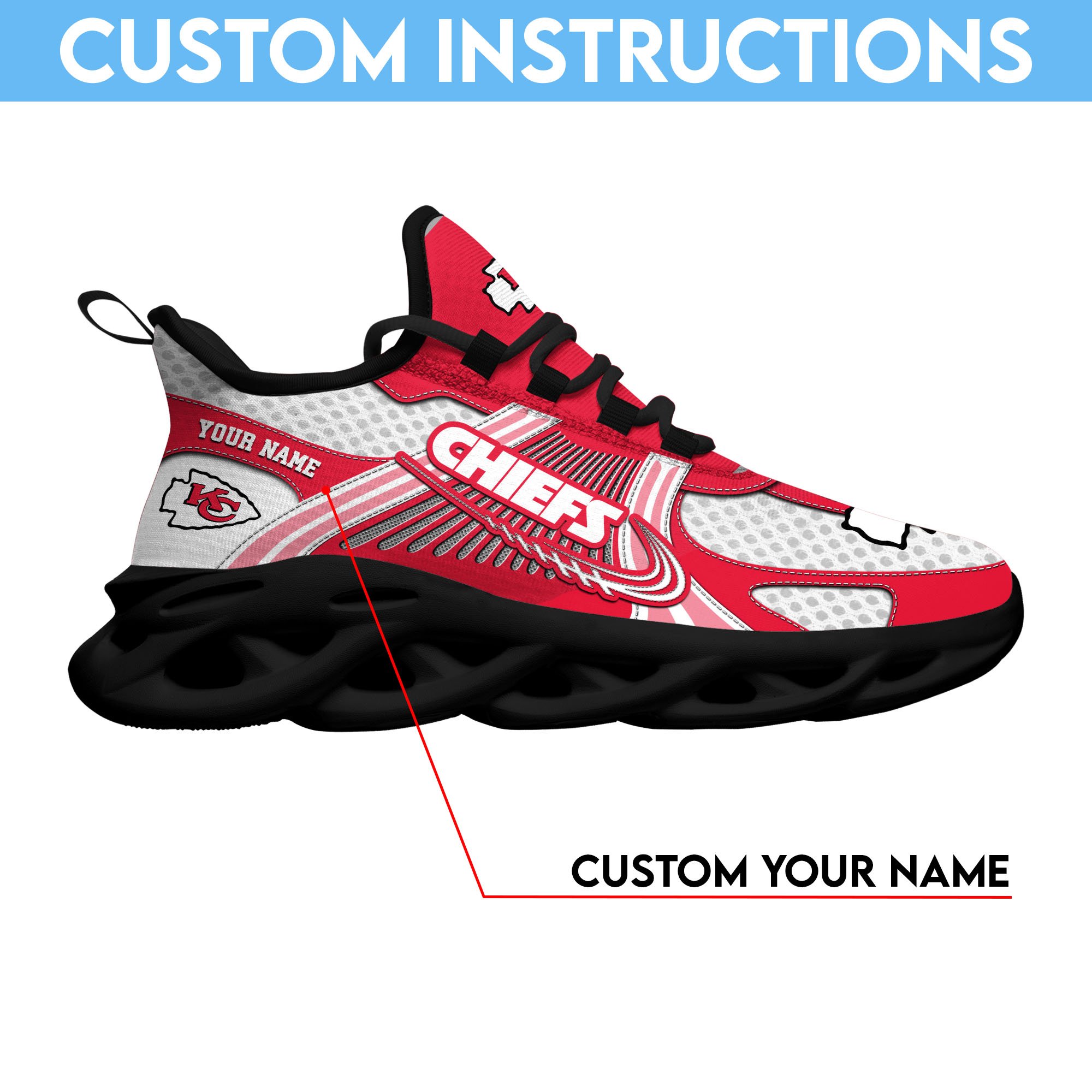 Kansas City Chiefs Clunky Sneakers Custom Your Name, Sport Sneakers For Fans, Gifts For Sport Lovers, Gift For Dad ETRG-62453 - Famjoys Kansas City Chiefs Clunky Sneakers Custom Your Name, Sport Sneakers For Fans, Gifts For Sport Lovers, Gift For Dad ETRG-62453 - Famjoys
