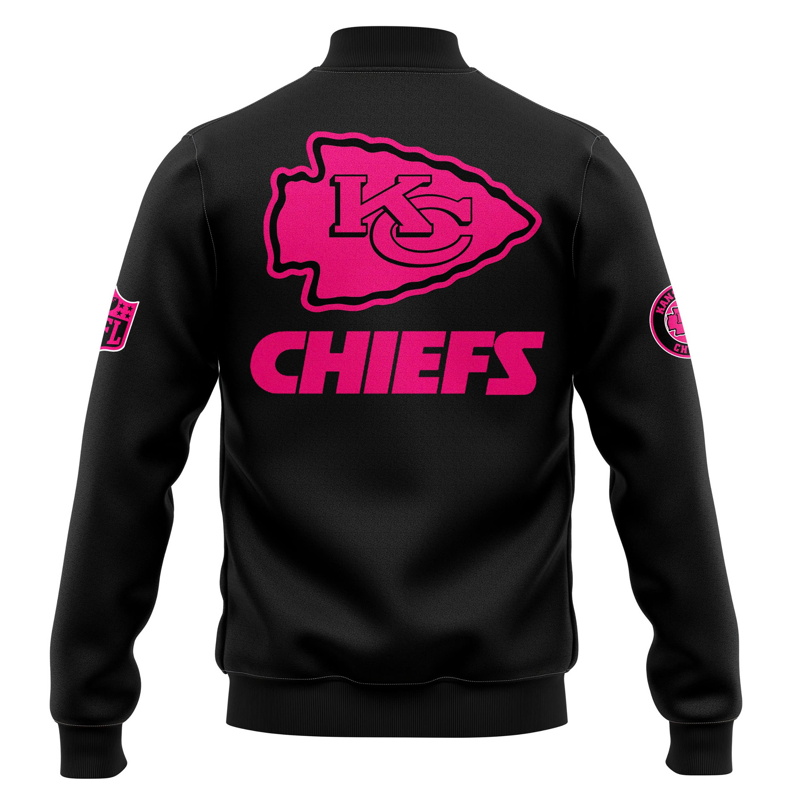 Kansas City Chiefs Crucial Catch Club Bomber Jacket - Famjoys Kansas City Chiefs Crucial Catch Club Bomber Jacket - Famjoys