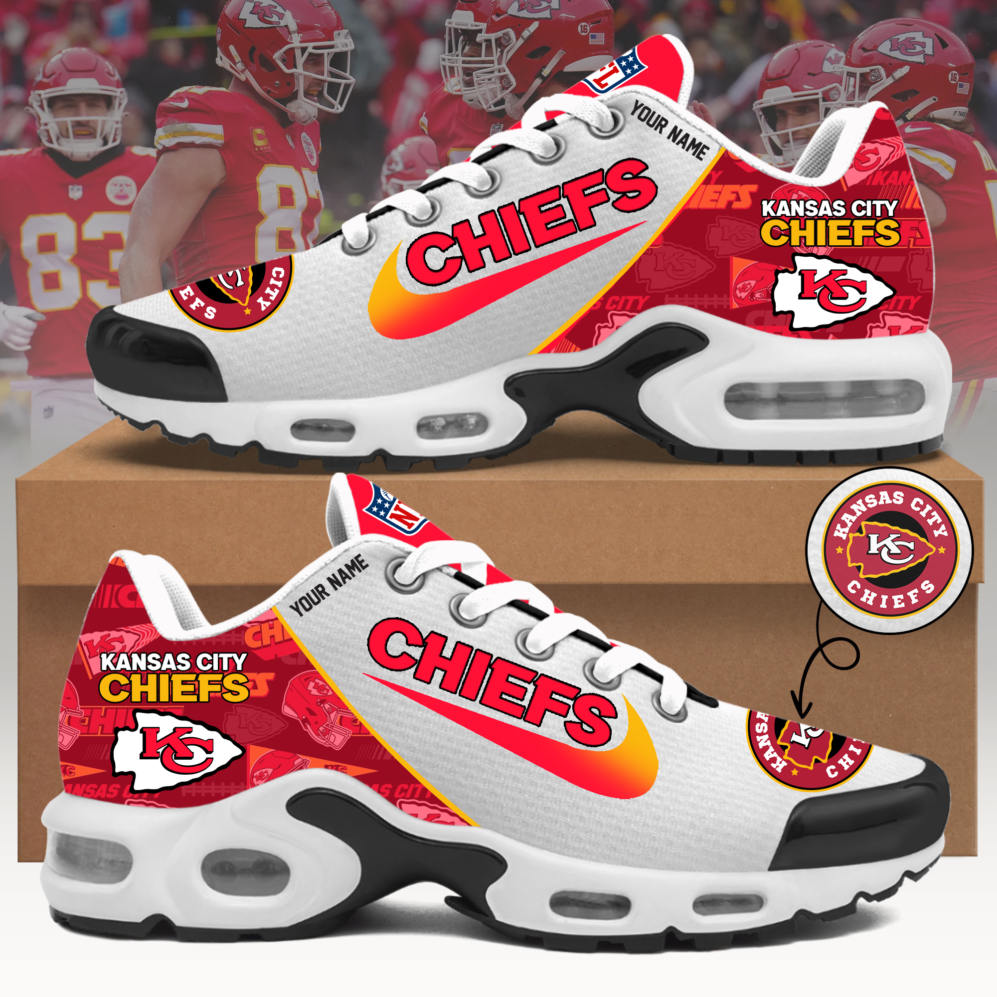 Kansas City Chiefs Custom Sport Shoes - Famjoys Kansas City Chiefs Custom Sport Shoes - Famjoys
