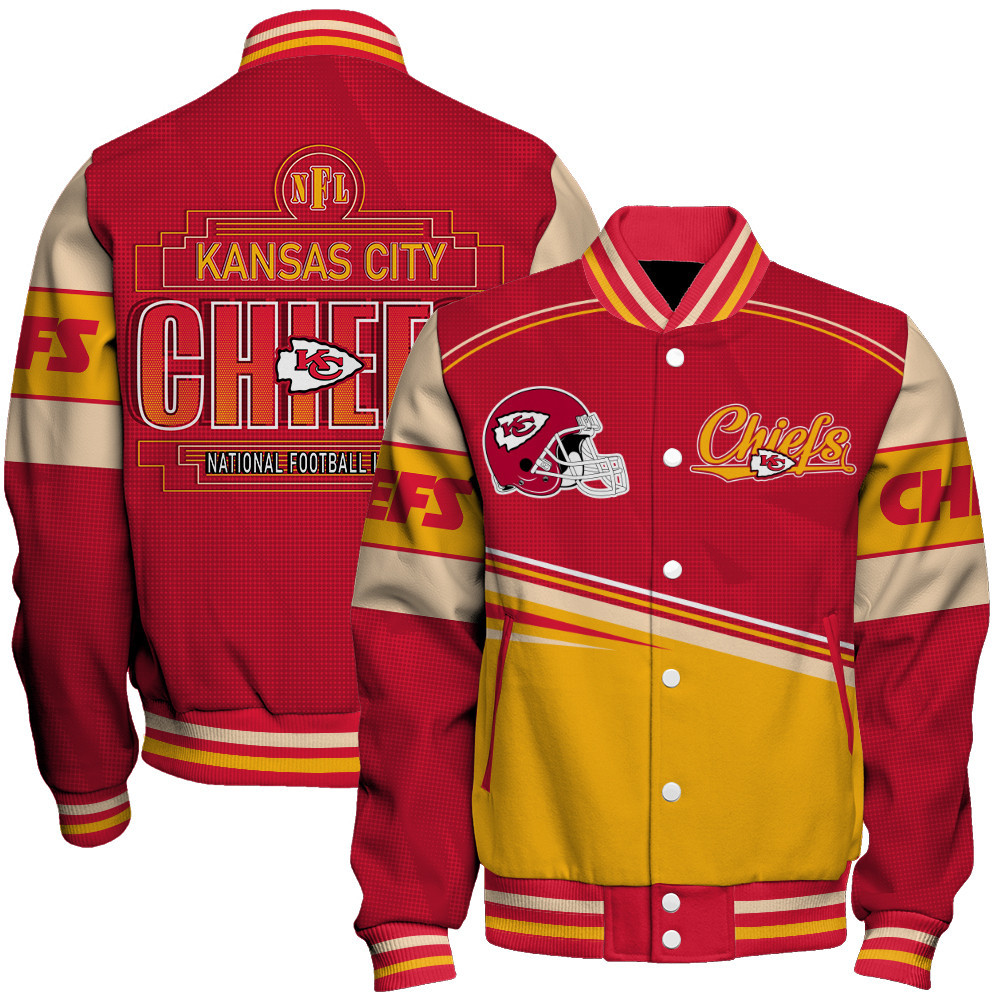 Kansas City Chiefs - Dare To Be Different Unisex Varsity Jacket - Famjoys Kansas City Chiefs - Dare To Be Different Unisex Varsity Jacket - Famjoys